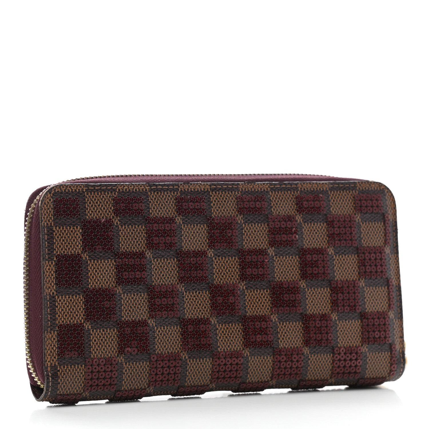 Louis Vuitton Damier Paillettes Zippy Wallet Red 3 of 10