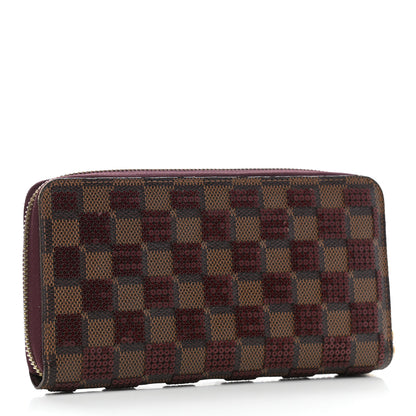 Louis Vuitton Damier Paillettes Zippy Wallet Red 3 of 10