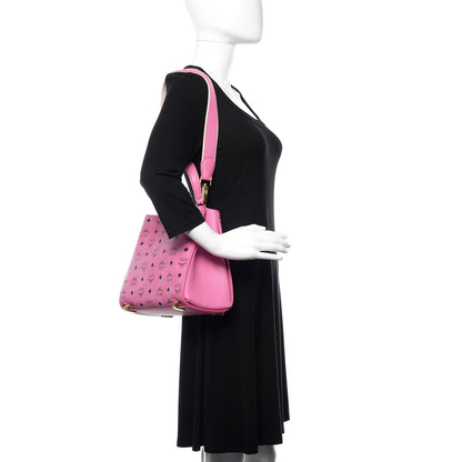 MCM Visetos Small Corina Shoulder Bag Pink 2 of 10