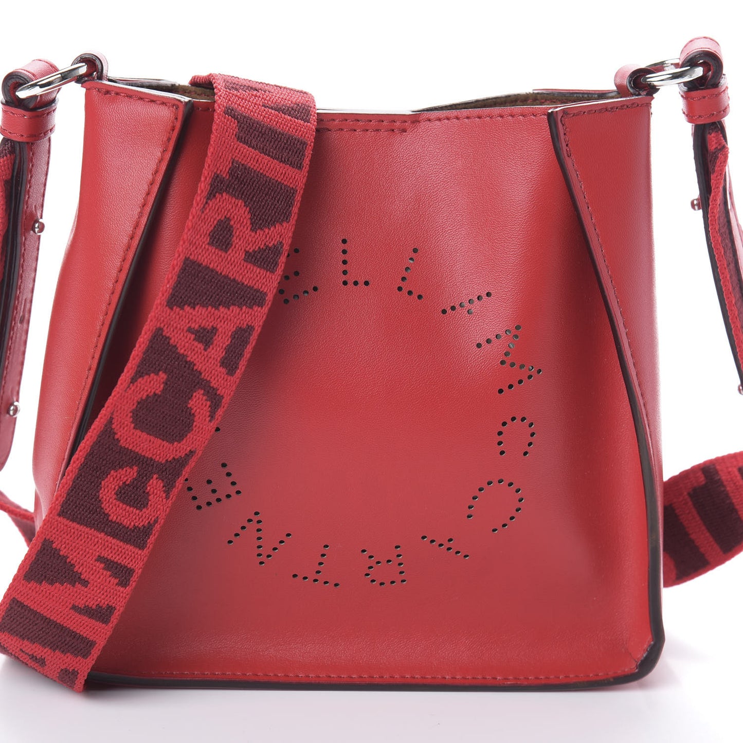 Eco Alter Nappa Perforated Logo Tiny Crossbody Lover Red