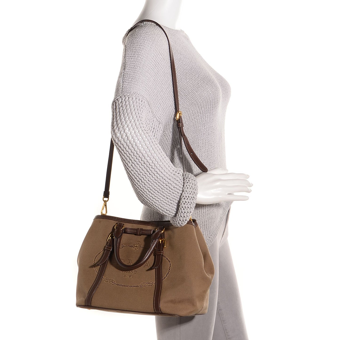 Jacquard Logo Tote Corda Bruciato