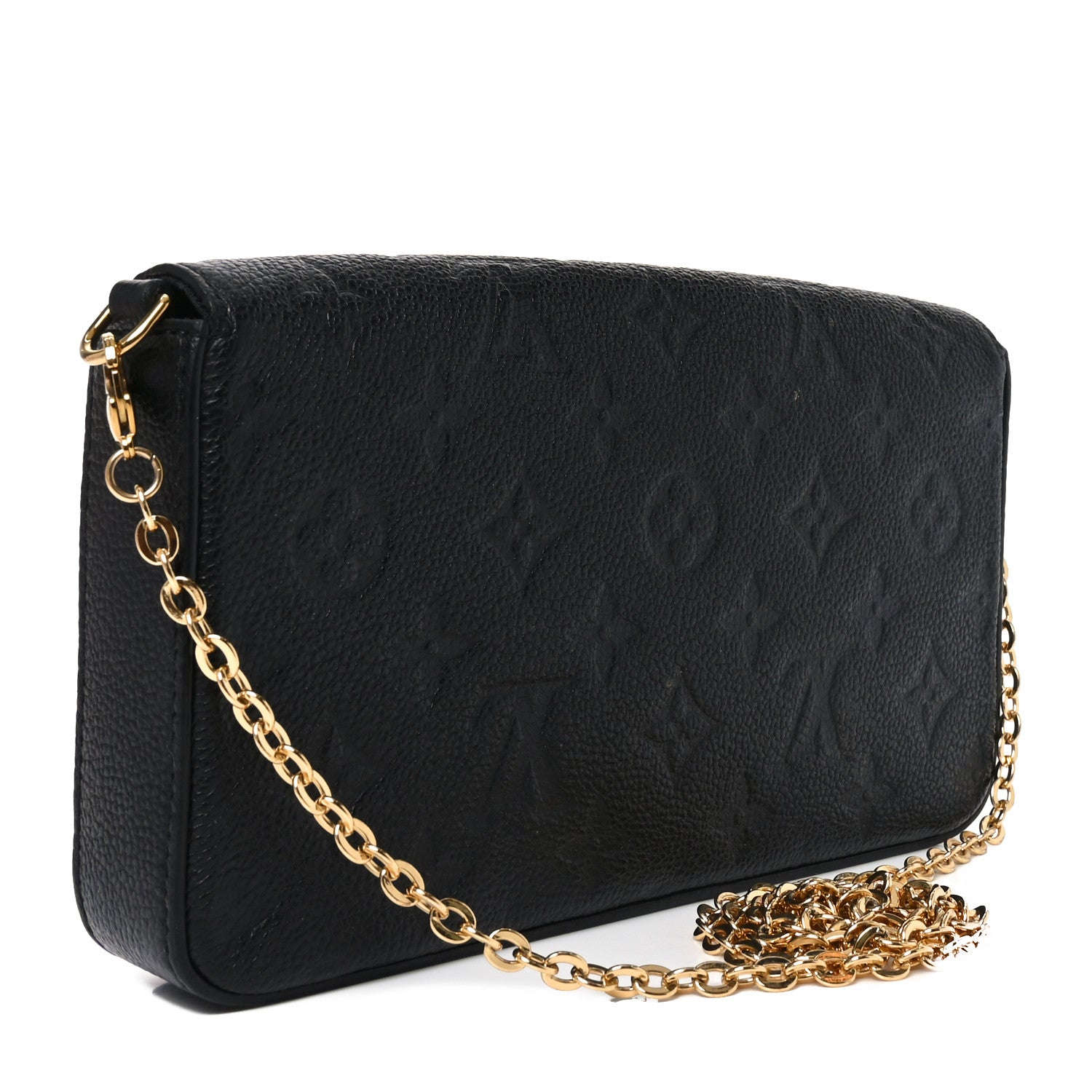Louis Vuitton Empreinte Pochette Felicie Chain Wallet Black 3 of 8