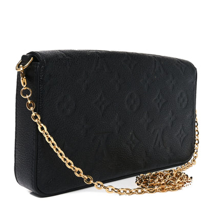 Louis Vuitton Empreinte Pochette Felicie Chain Wallet Black 3 of 8