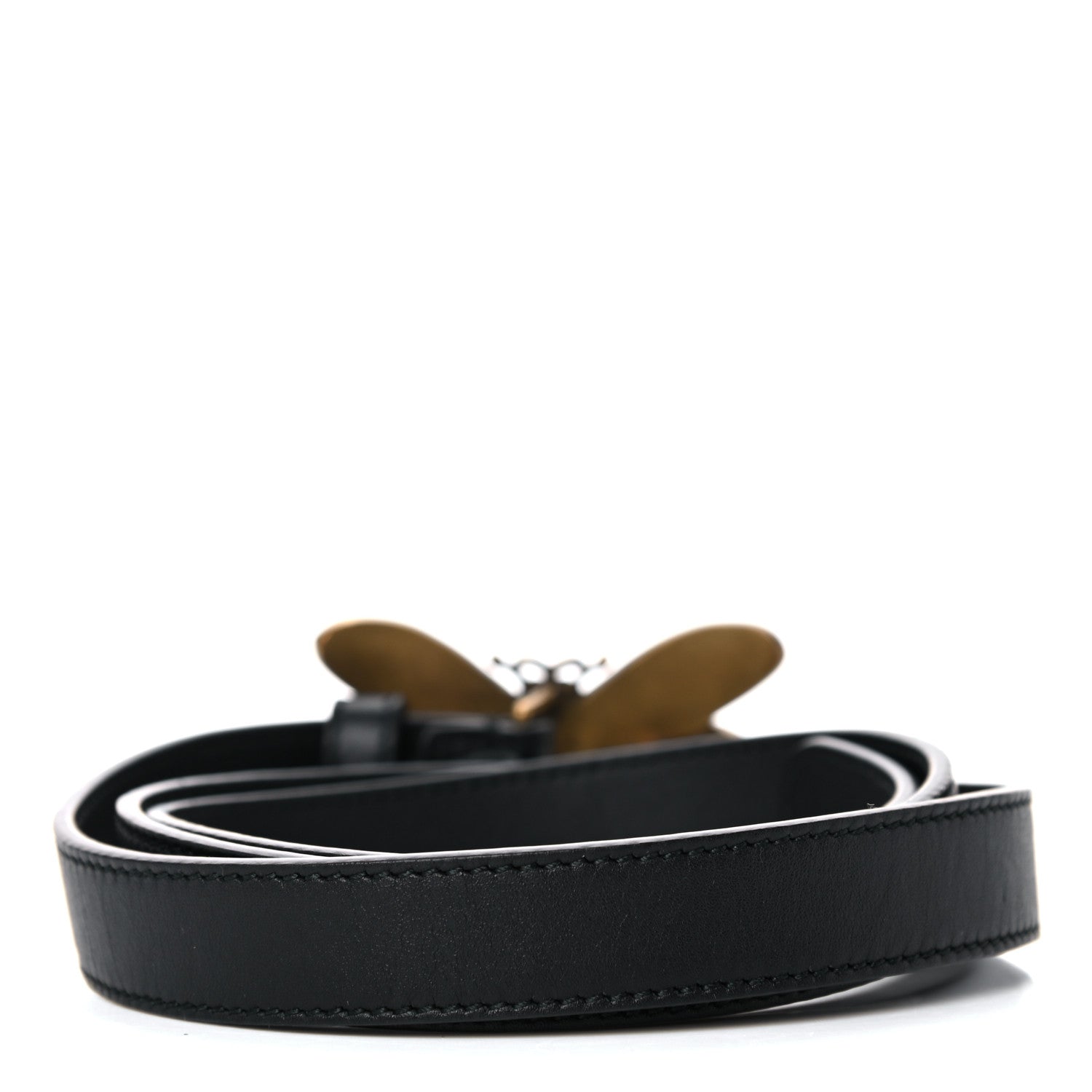 Gucci Calfskin Queen Margaret Bee Belt 85 34 Black 2 of 7