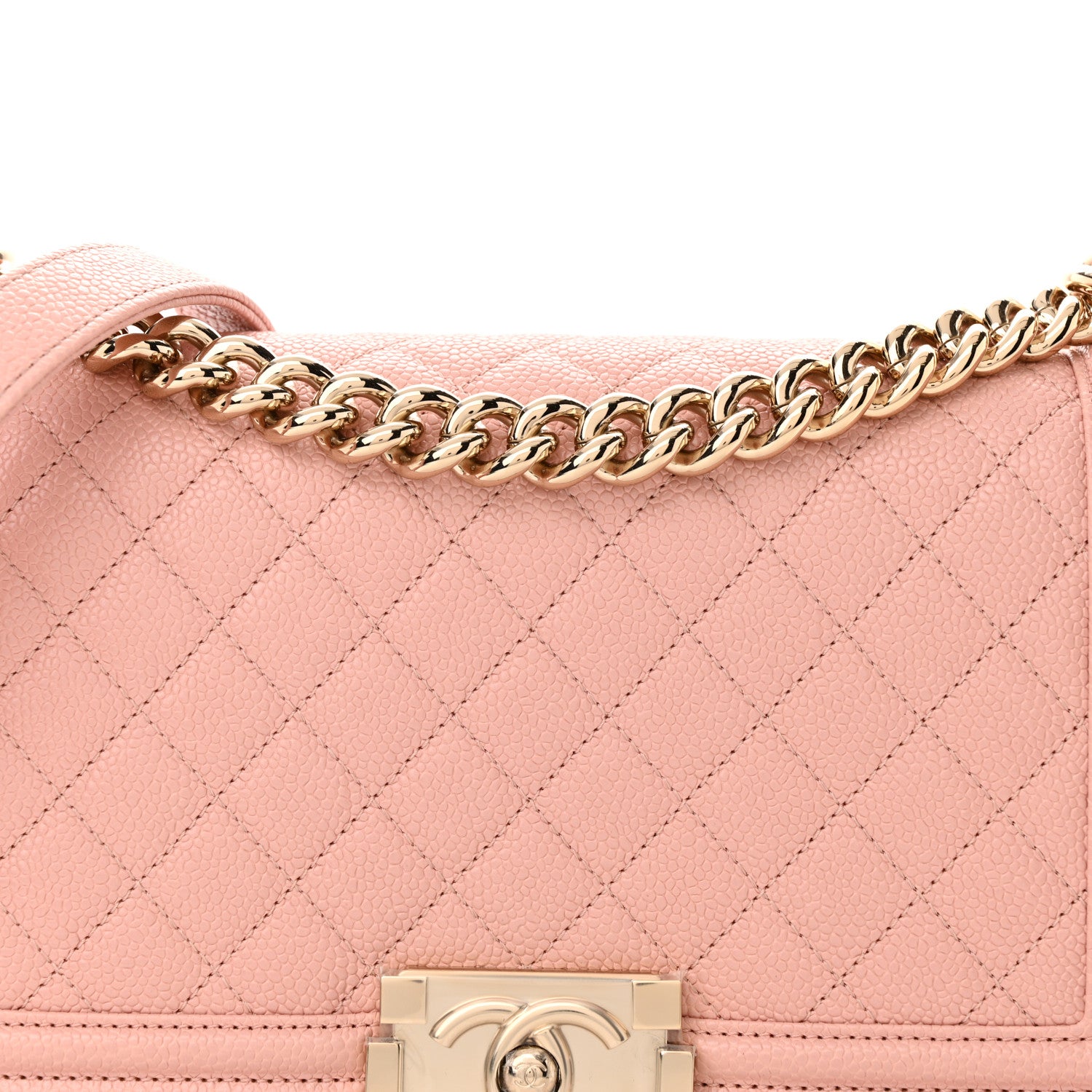 Chanel Caviar Quilted Medium Boy Flap Light Pink 8 of 11