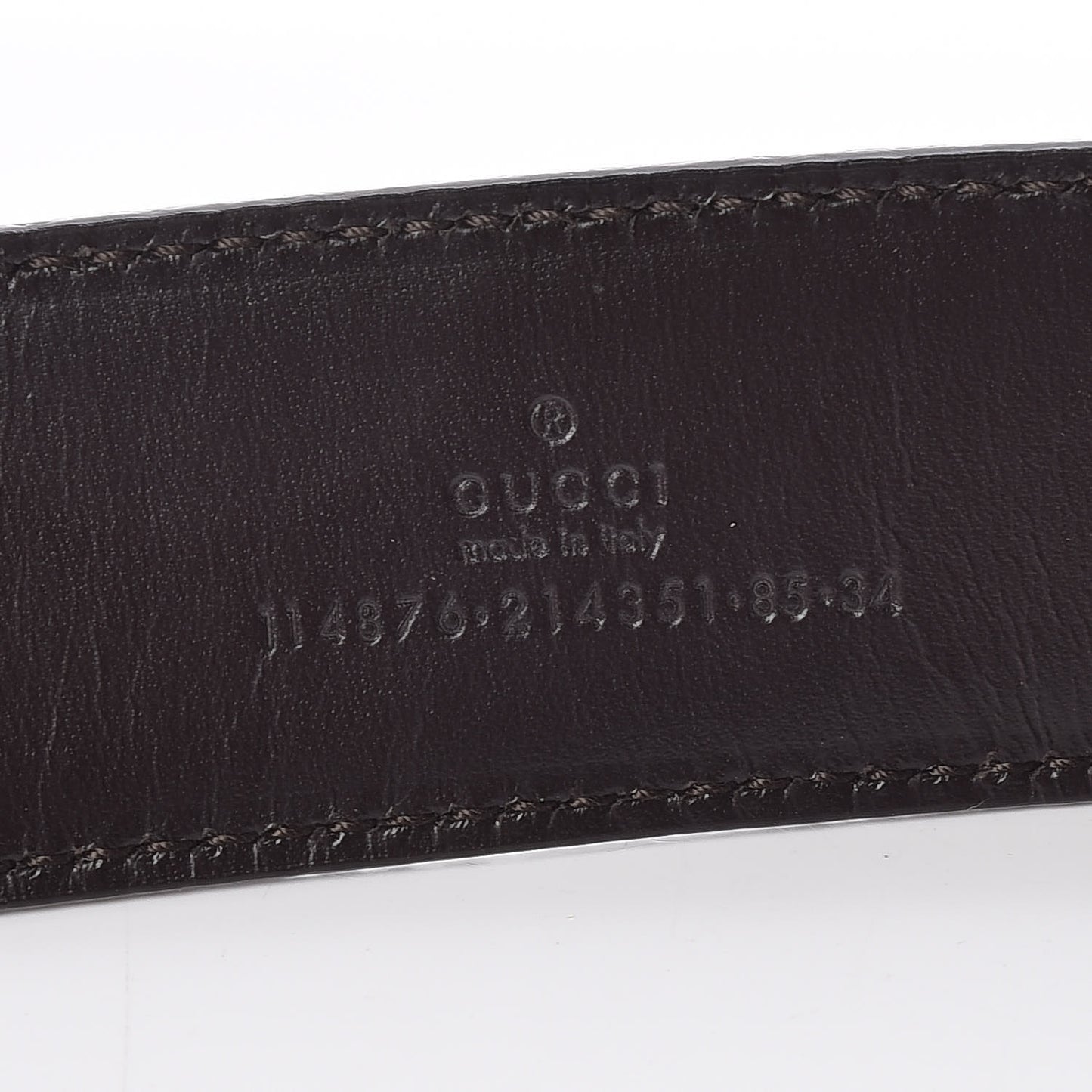 Guccissima Interlocking G 40mm Belt 85 34 Dark Brown