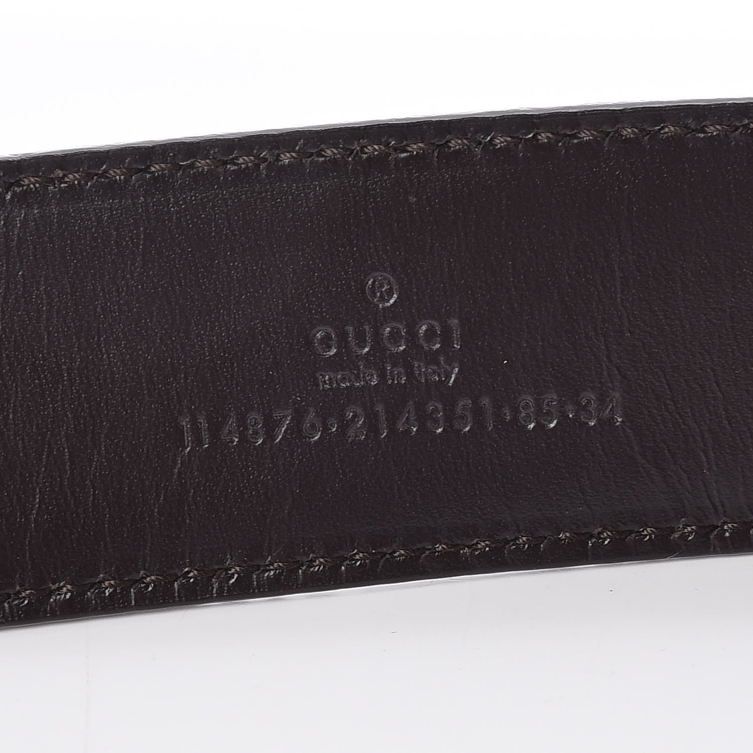 Gucci Guccissima Interlocking G 40mm Belt 85 34 Dark Brown 6 of 6