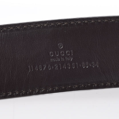 Gucci Guccissima Interlocking G 40mm Belt 85 34 Dark Brown 6 of 6