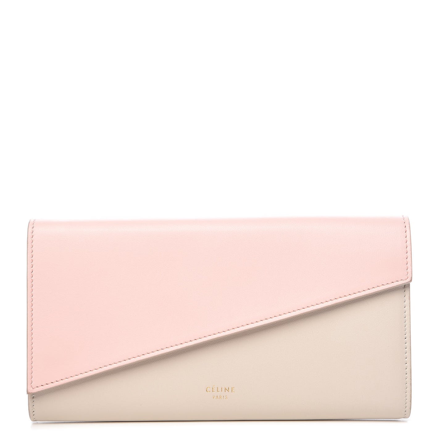 Lambskin Large Diagonal Multifunction Flap Wallet Pink Desert