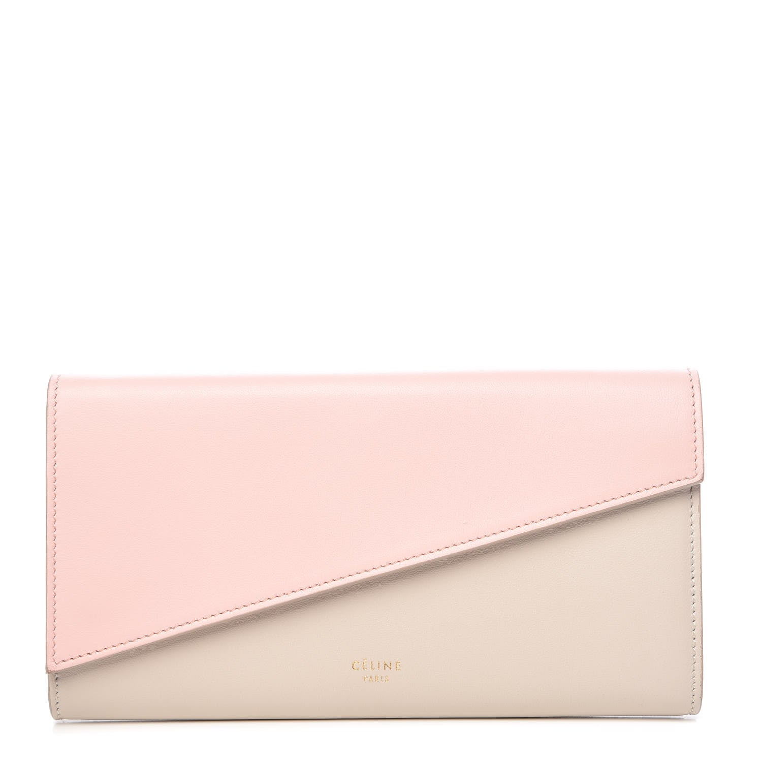 Celine Lambskin Large Diagonal Multifunction Flap Wallet Pink Desert 1 of 11