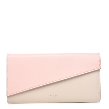 Celine Lambskin Large Diagonal Multifunction Flap Wallet Pink Desert 1 of 11