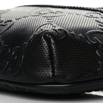 Gucci Calfskin GG Tennis Embossed Belt Bag Black 9 of 9