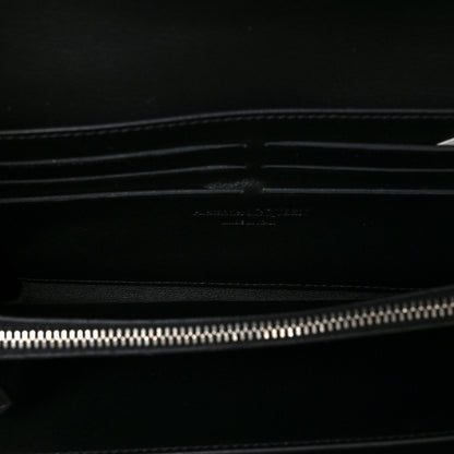 Alexander McQueen Pebbled Calfskin Skull Wallet on Chain Cobalt Blue 5 of 8