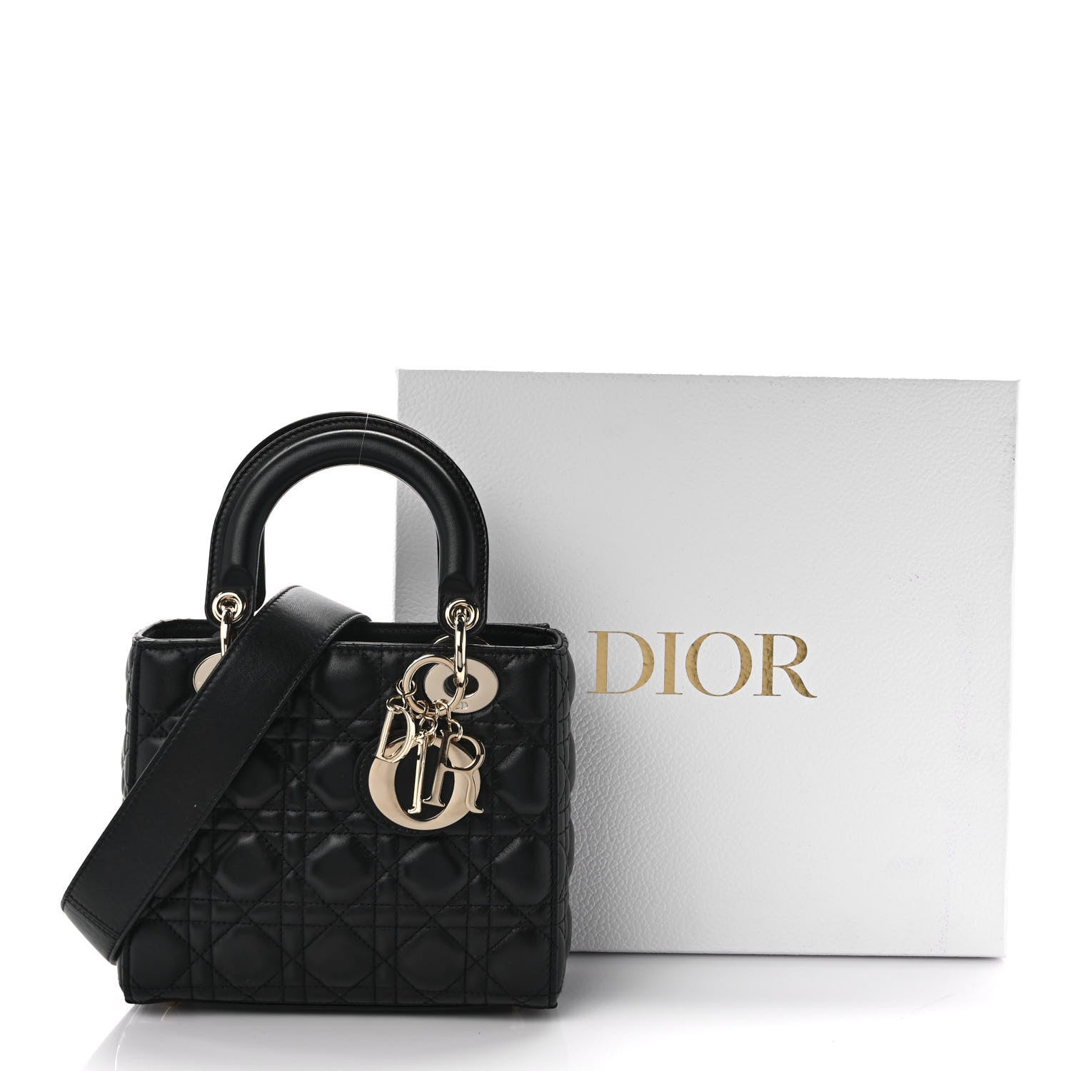 Christian Dior Lambskin Cannage Small My ABC Lady Dior Black 10 of 10