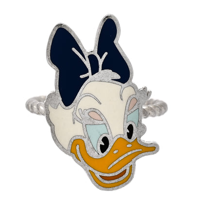 Gucci X Disney Sterling Silver Enamel Daisy Duck Ring 50 5.25 1 of 6