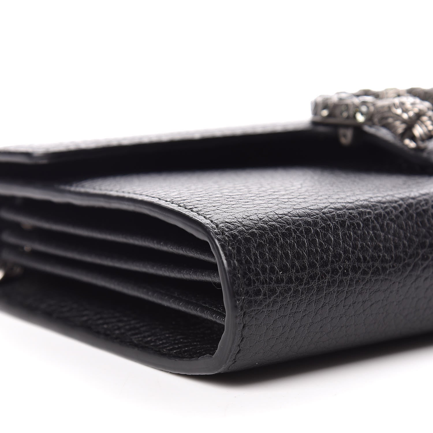 Gucci Calfskin Mini Dionysus Chain Wallet Black 5 of 11