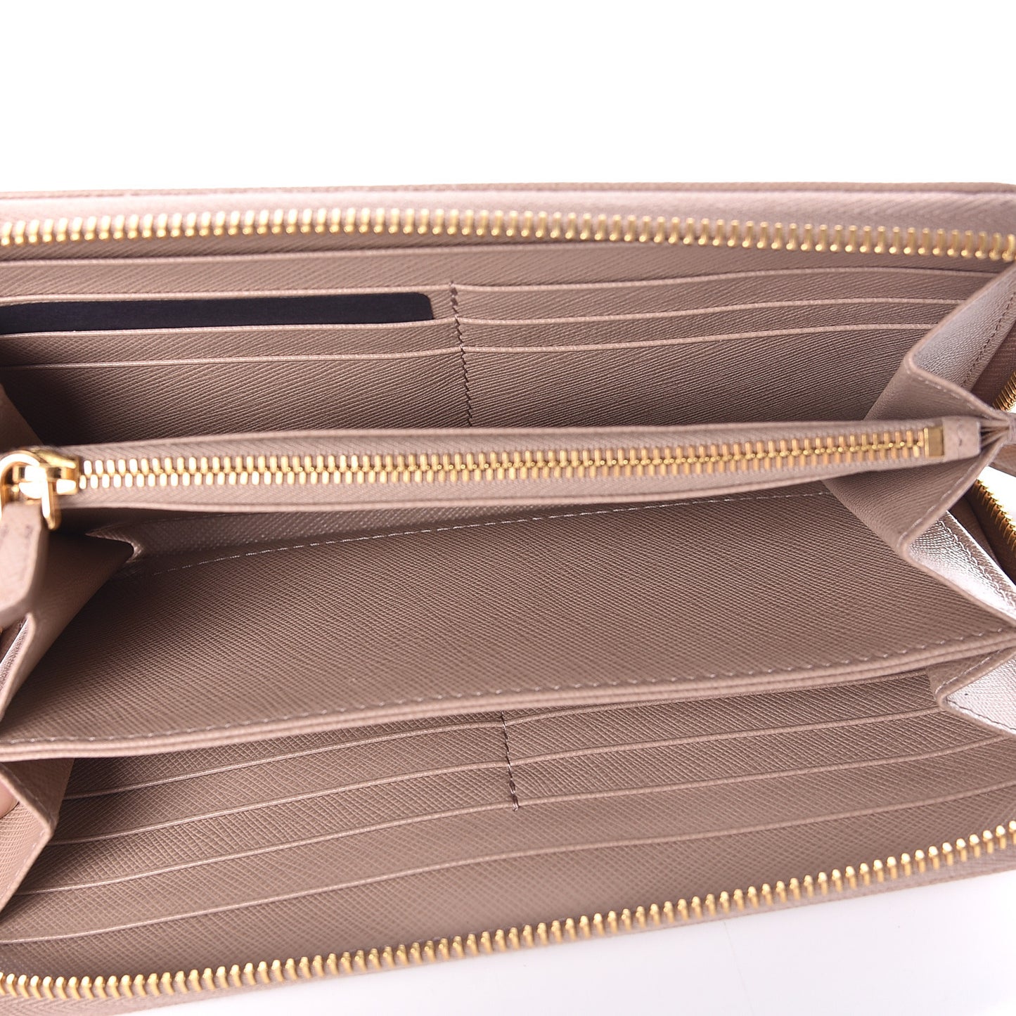 Saffiano Metal Zip Around Wallet Cipria