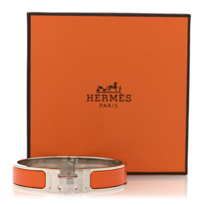 Hermes Enamel Narrow Clic Clac H Bracelet PM Orange 5 of 5