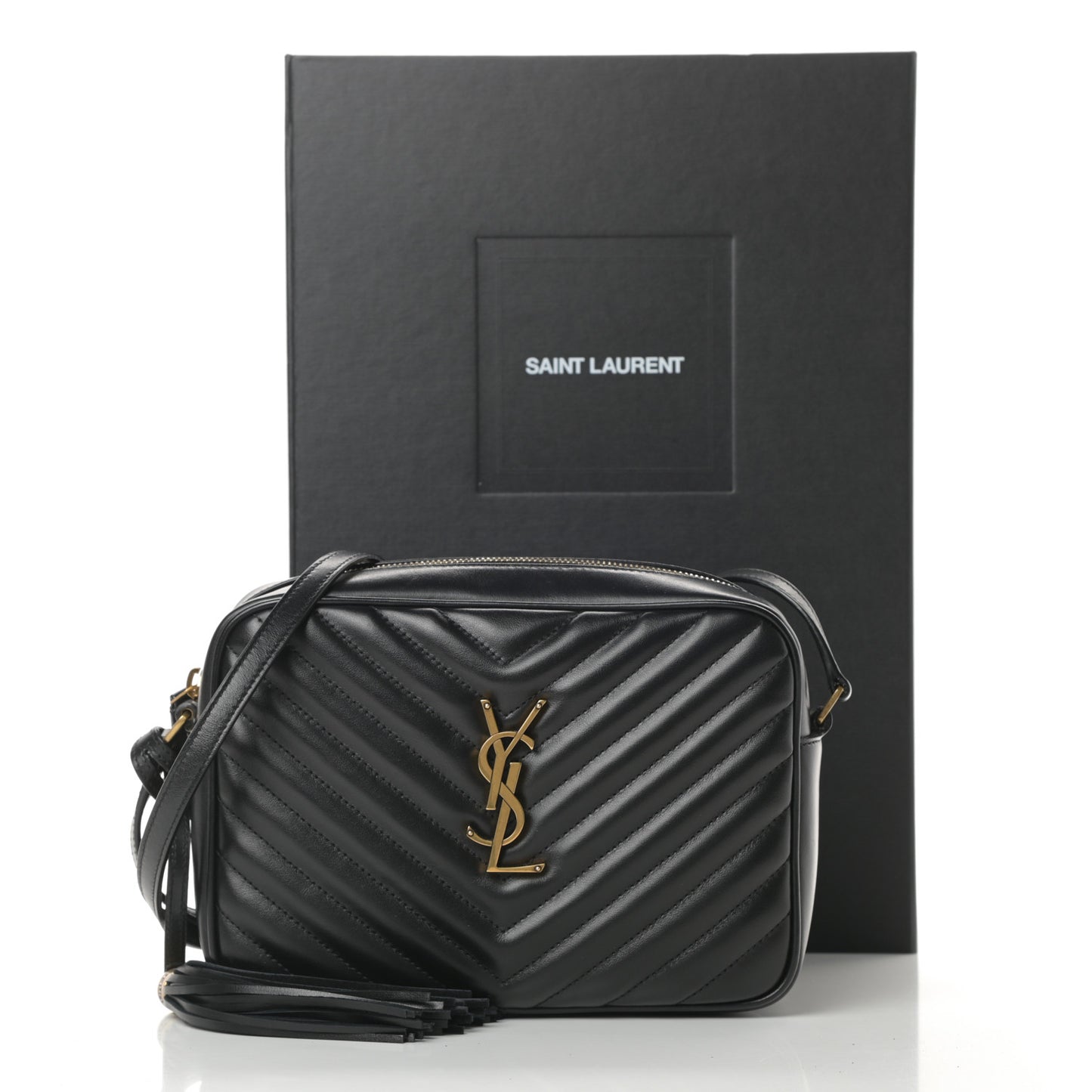 Calfskin Matelasse Monogram Lou Camera Bag Black