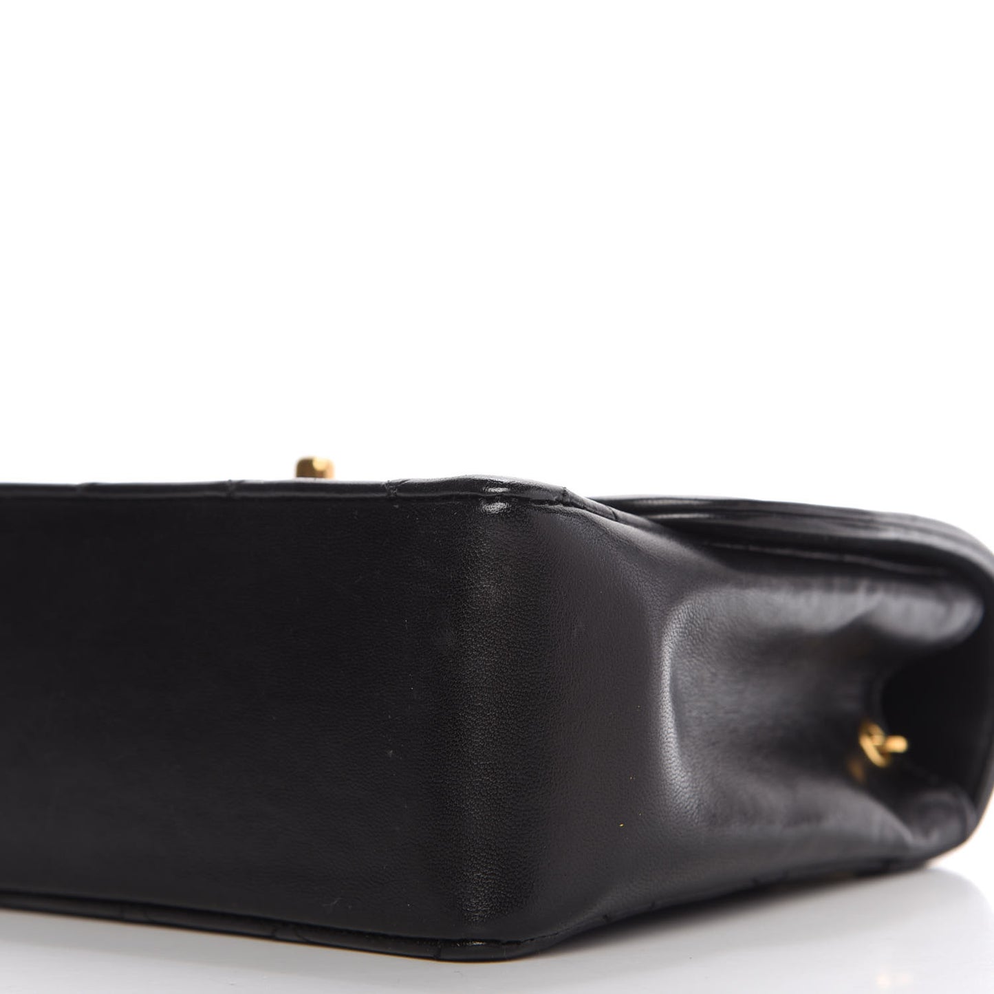 Lambskin Quilted Small Single Flap Black