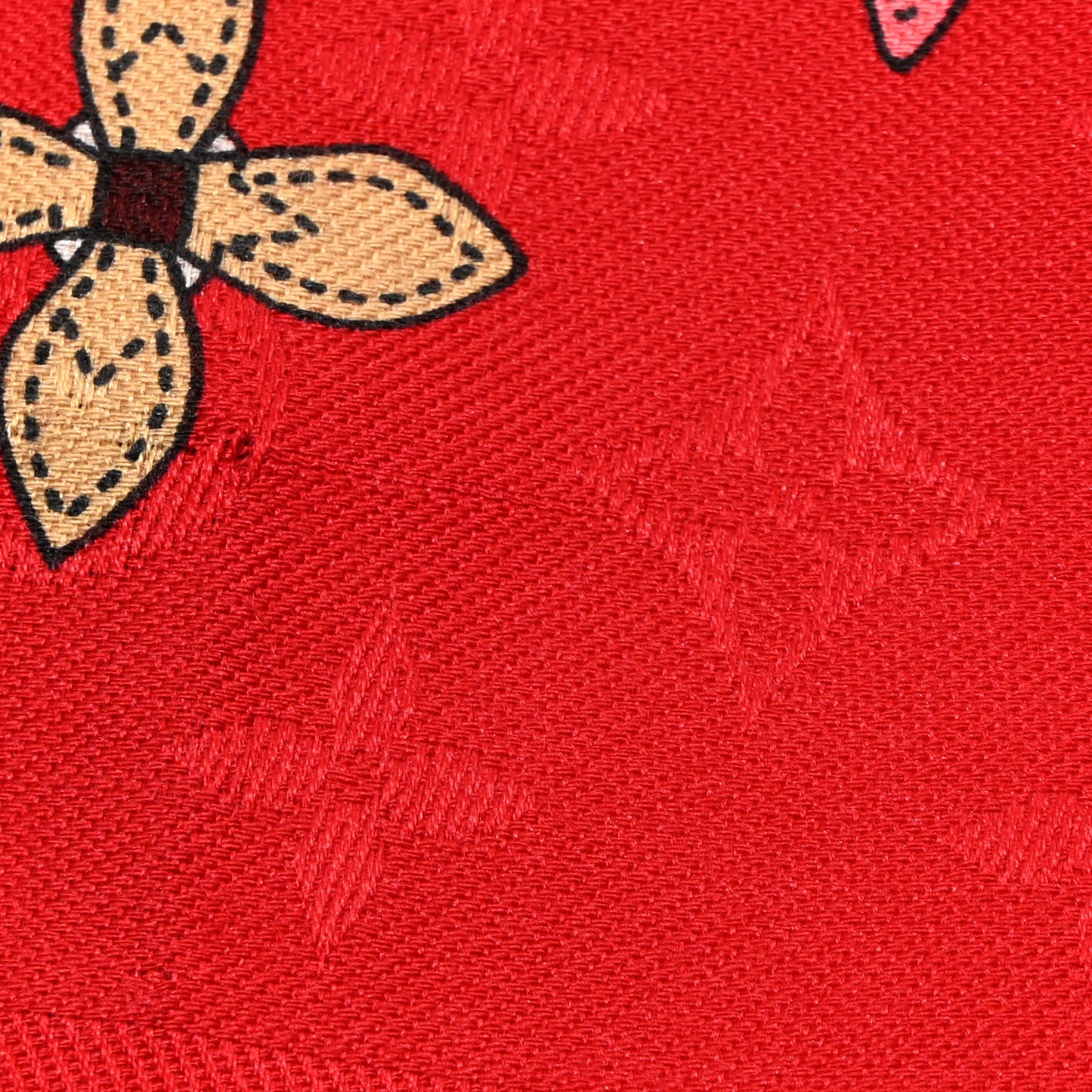 Silk Wool Chinese New Year Mouse Shawl Rouge