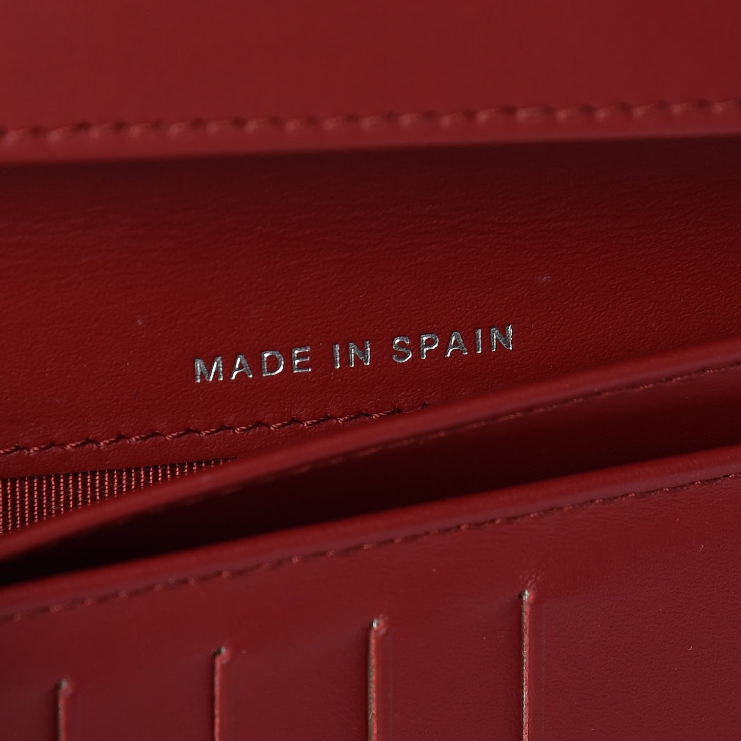 Caviar Quilted Yen Wallet Dark Red