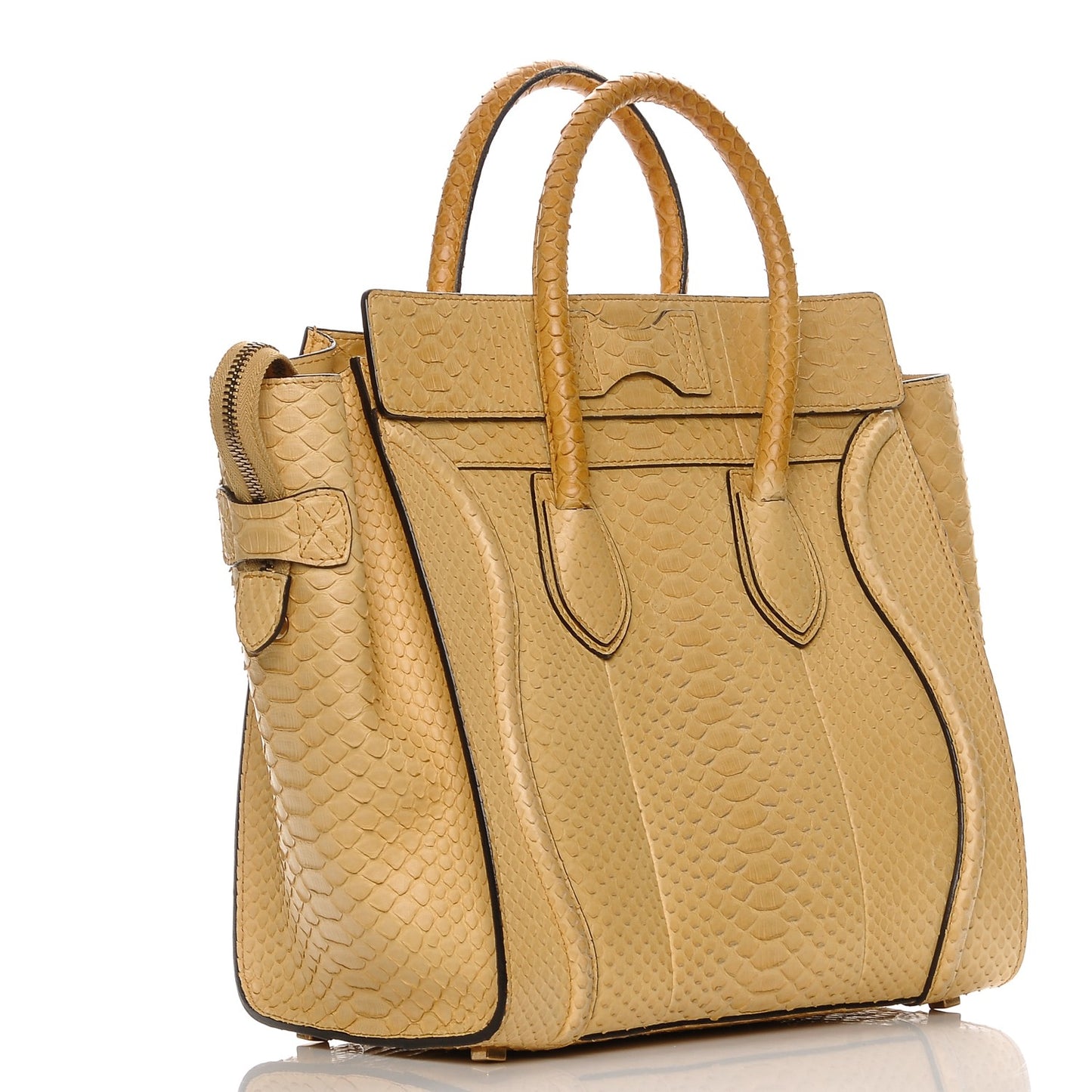Python Mini Luggage Beige