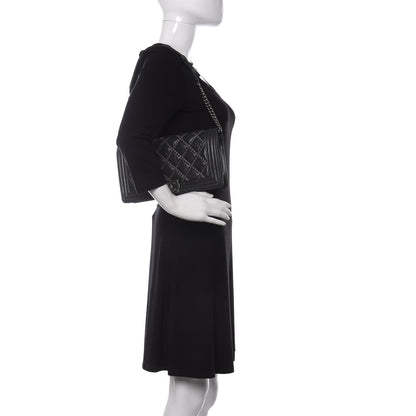 Chanel Iridescent Calfskin Embellished Double Stitch Boy Flap Black 2 of 10