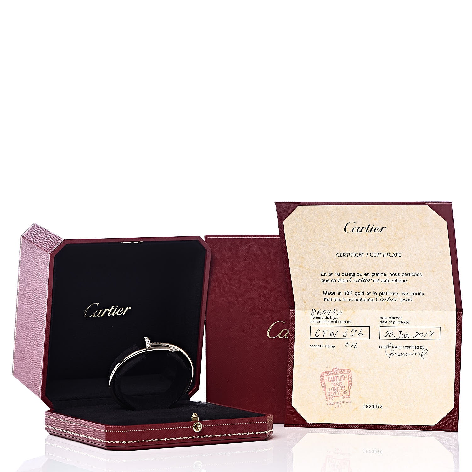 Cartier 18K Yellow Gold Diamond Juste Un Clou Bracelet 16 5 of 5