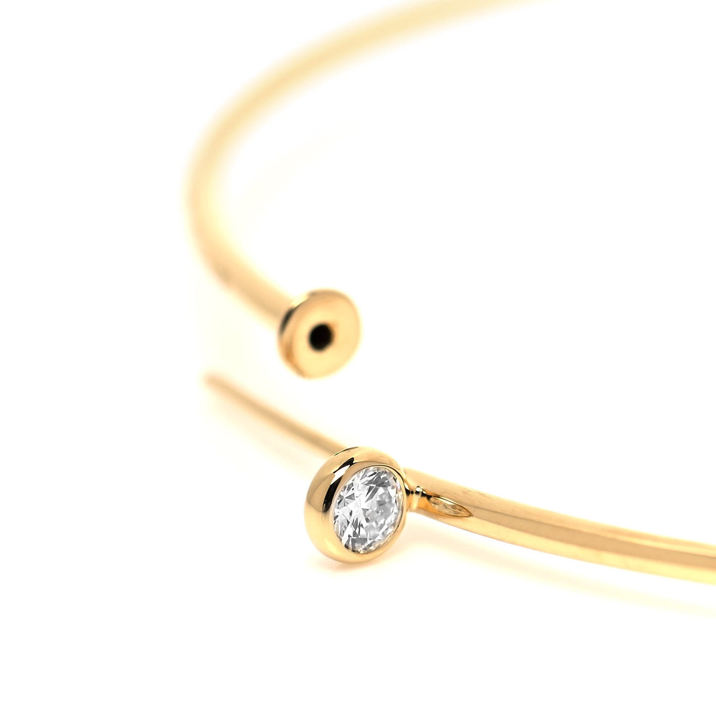 18K Yellow Gold Diamond Large Elsa Peretti Hoop Earrings