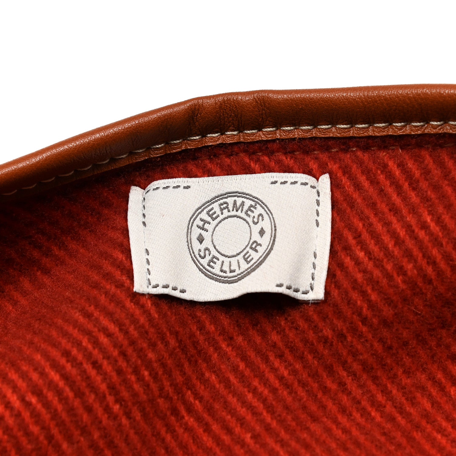 Hermes Merino Wool Cashmere Rocabar Poncho Rouge H 2 of 3