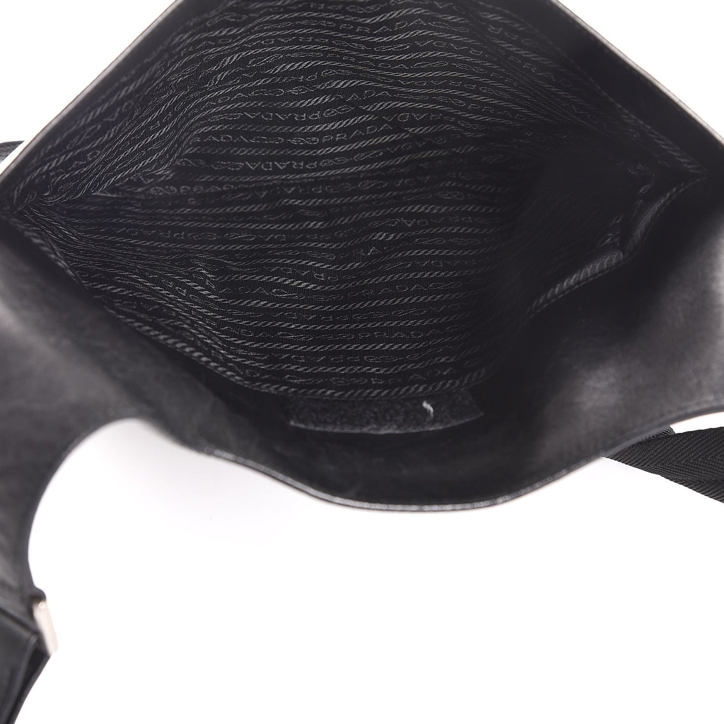 Smooth Calfskin Flat Messenger Bag Black