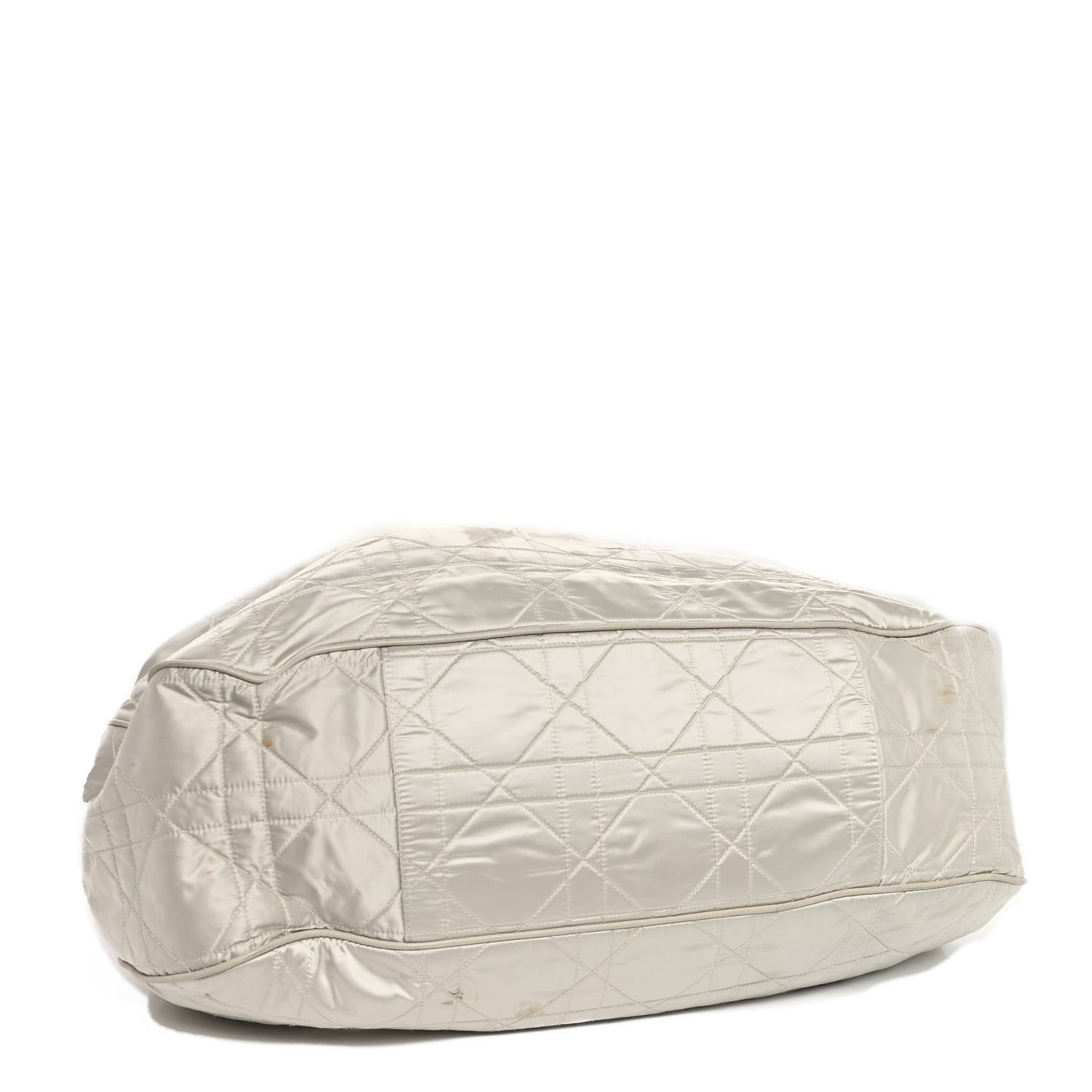 Nylon Cannage Drawstring Bag White