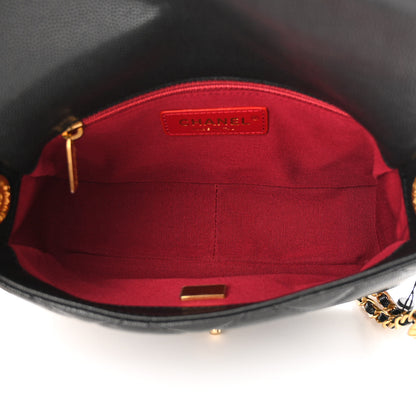 Chanel Caviar Quilted Small Twist Your Buttons Flap Black 5 of 11