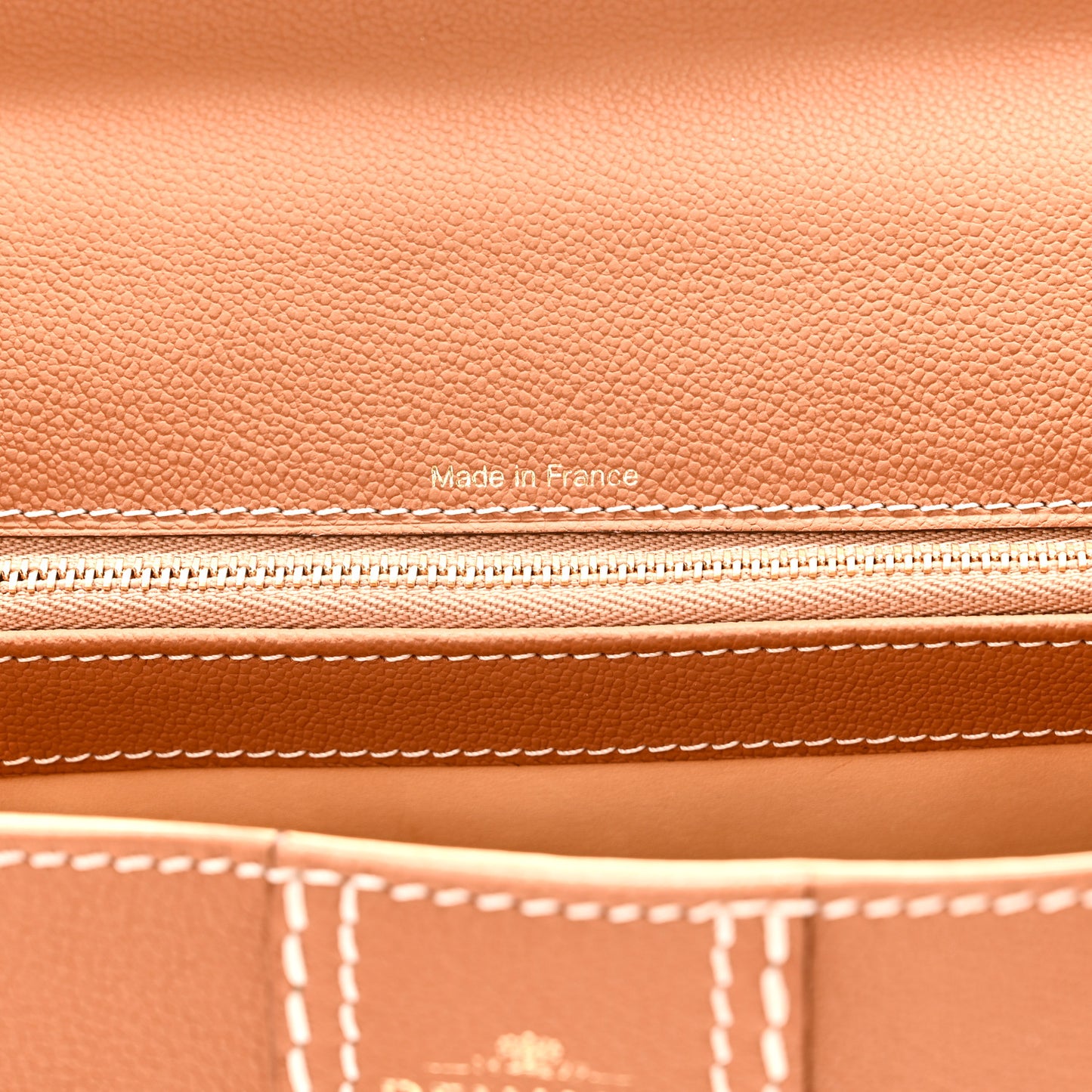Grained Calfskin Rodeo Surpique MM Brillant Satchel Vegetal Ivory