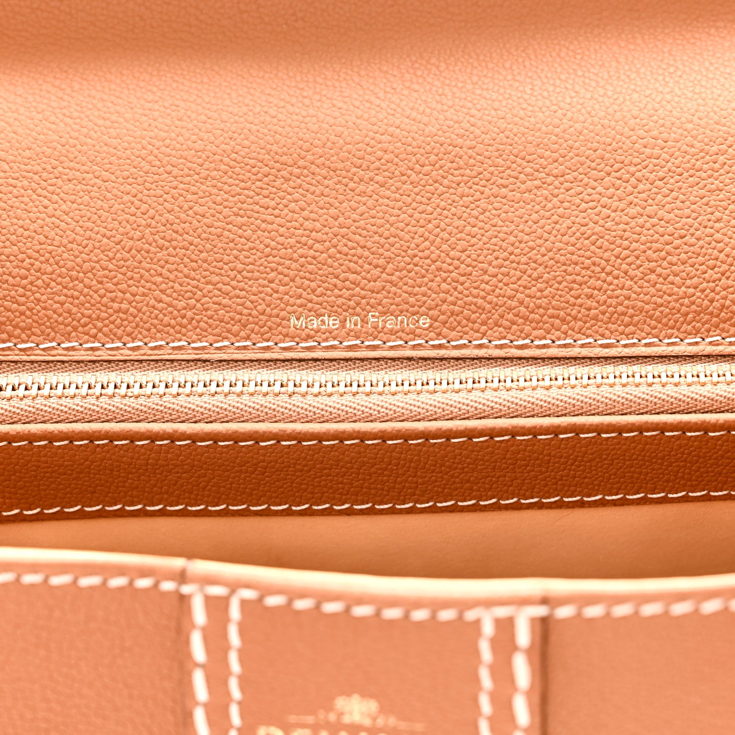 Delvaux Grained Calfskin Rodeo Surpique MM Brillant Satchel Vegetal Ivory 7 of 10