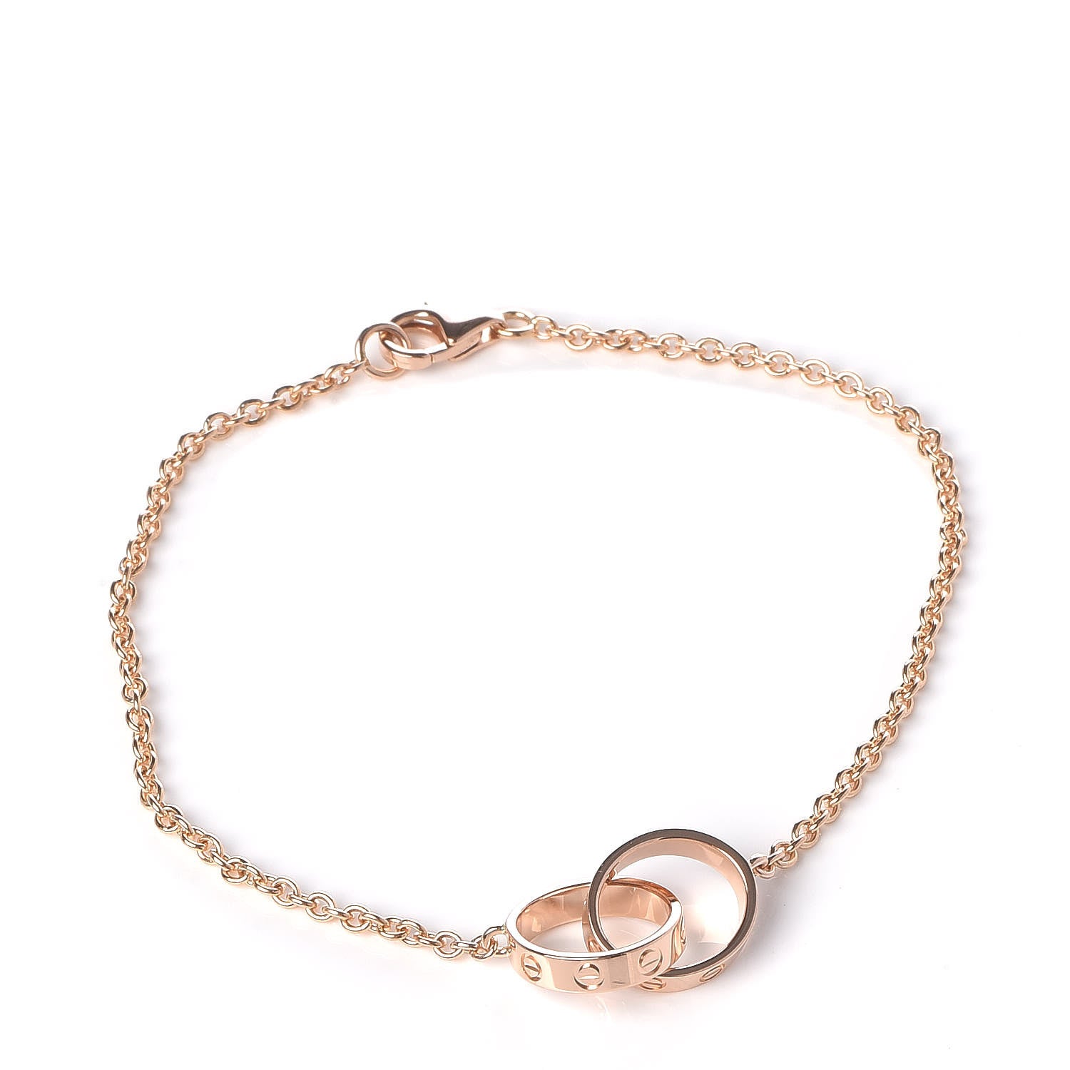 Cartier 18K Pink Gold Interlocking LOVE Bracelet 1 of 7