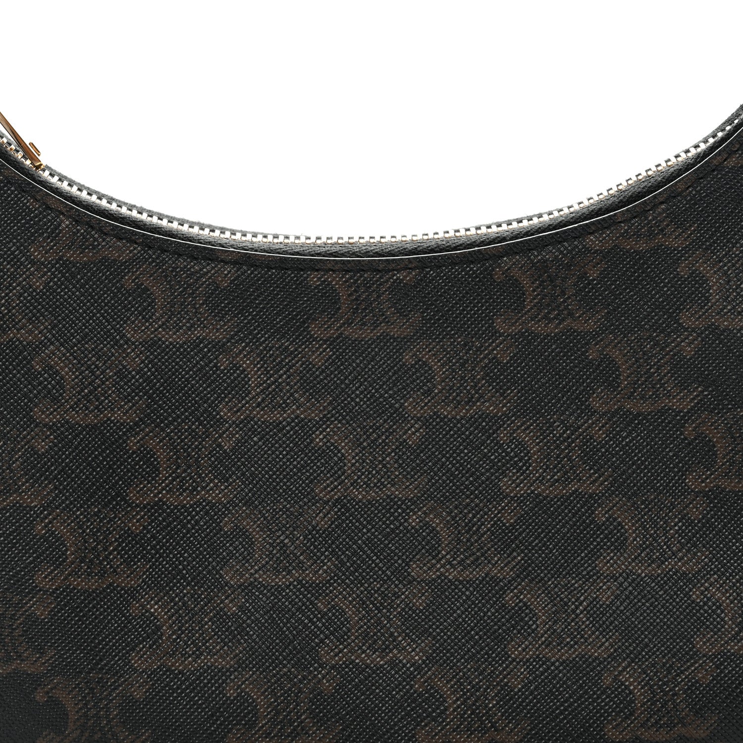 Celine Triomphe Canvas Calfskin Ava Shoulder Bag Tan 8 of 10