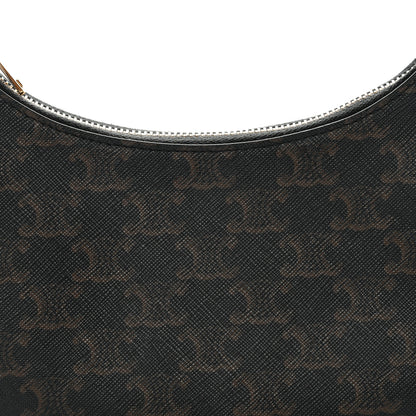 Celine Triomphe Canvas Calfskin Ava Shoulder Bag Tan 8 of 10