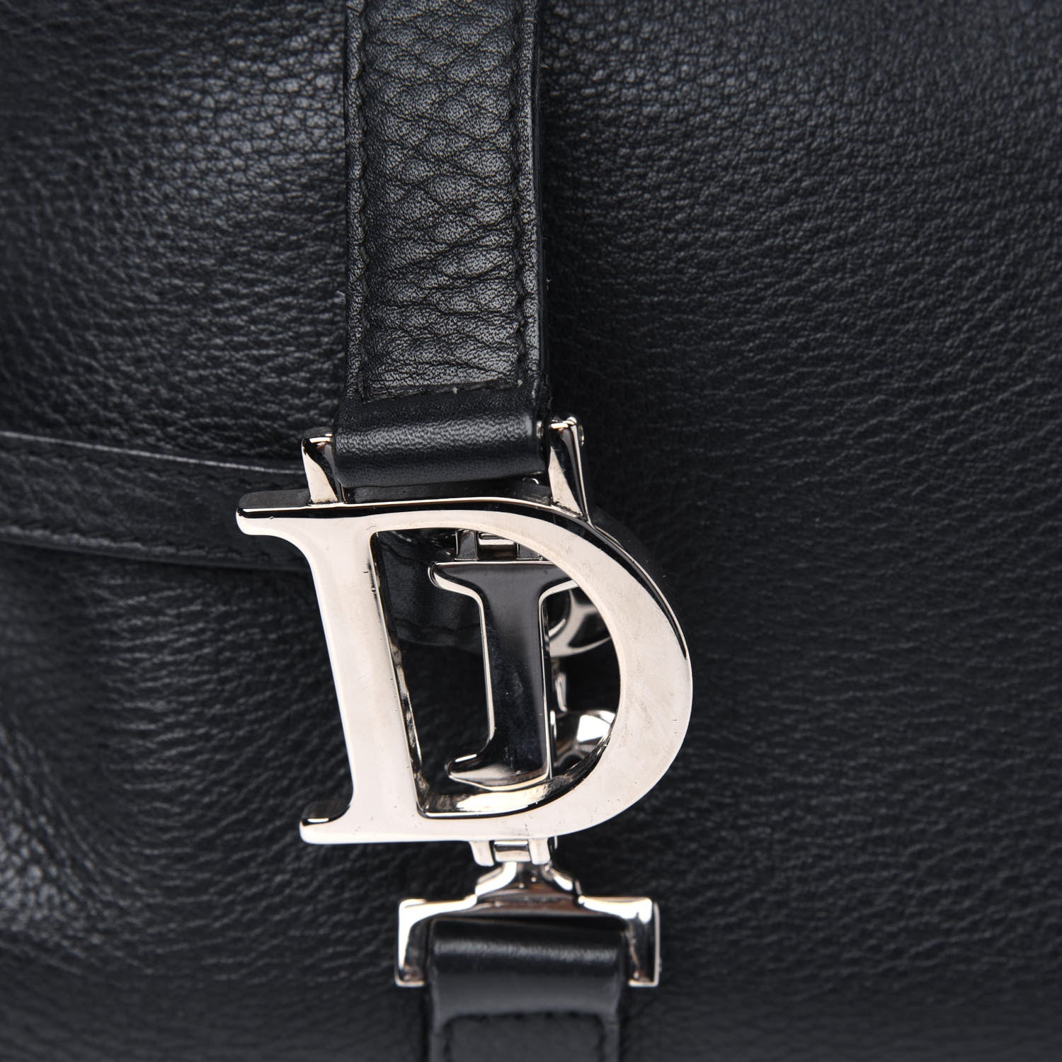 Christian Dior Calfskin Logo Charms Boston Black 16 of 21
