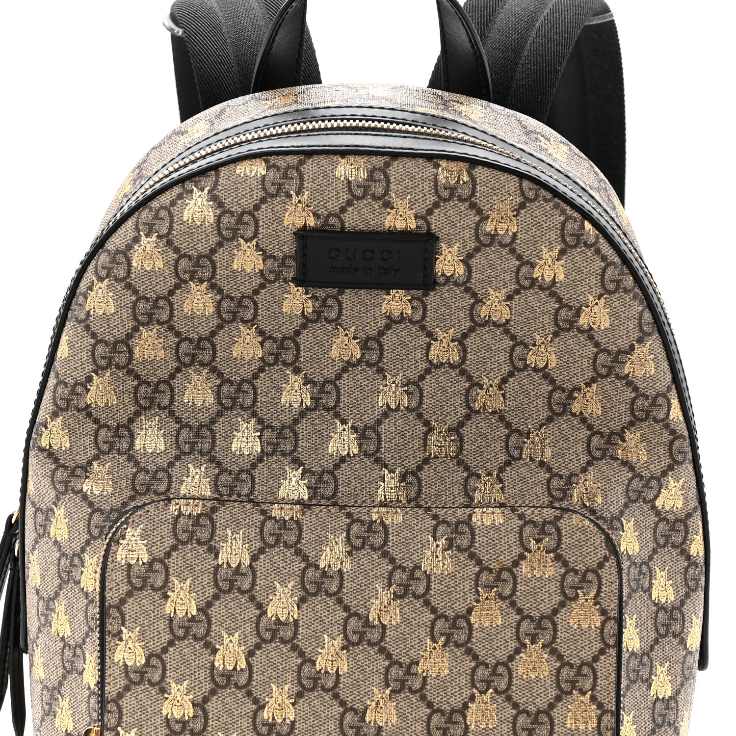Gucci GG Supreme Monogram Bees Print Small Day Backpack Beige Oro Black 1866858 – FASHIONPHILE