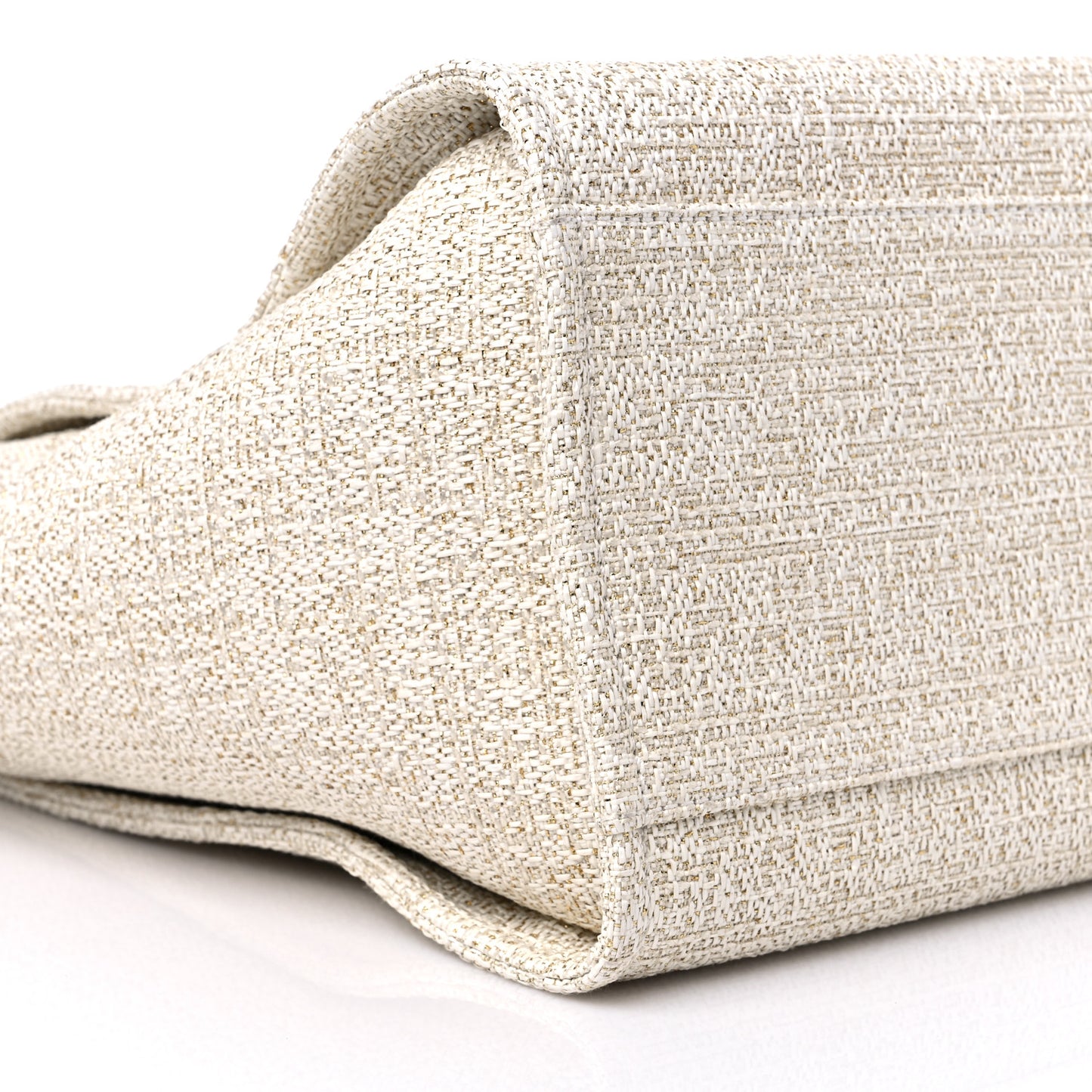 Mixed Fibers Calfskin Medium Deauville Tote Light Beige