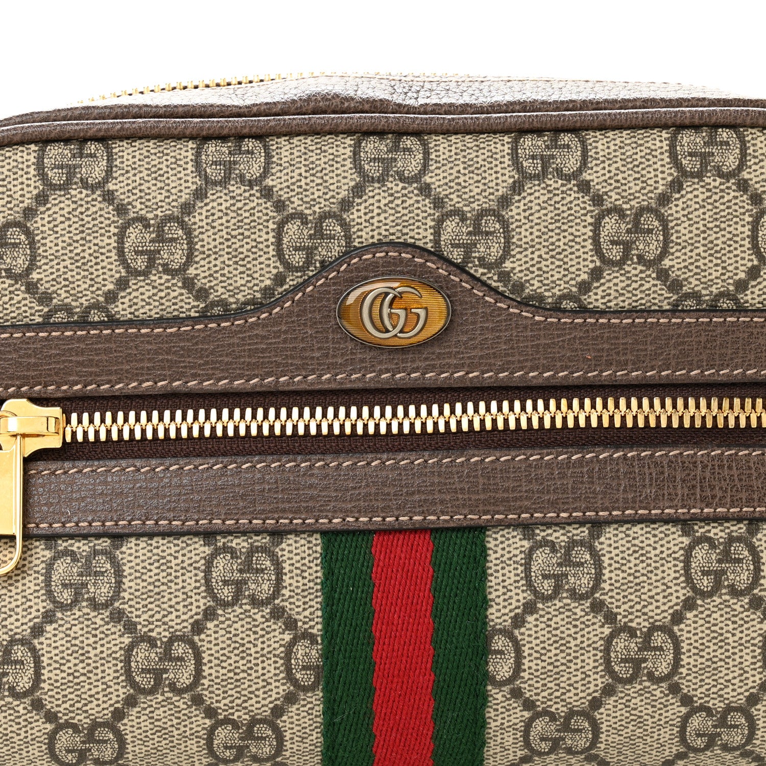 Gucci GG Supreme Monogram Web Small Ophidia Belt Bag 75 30 Dark Brown 8 of 10