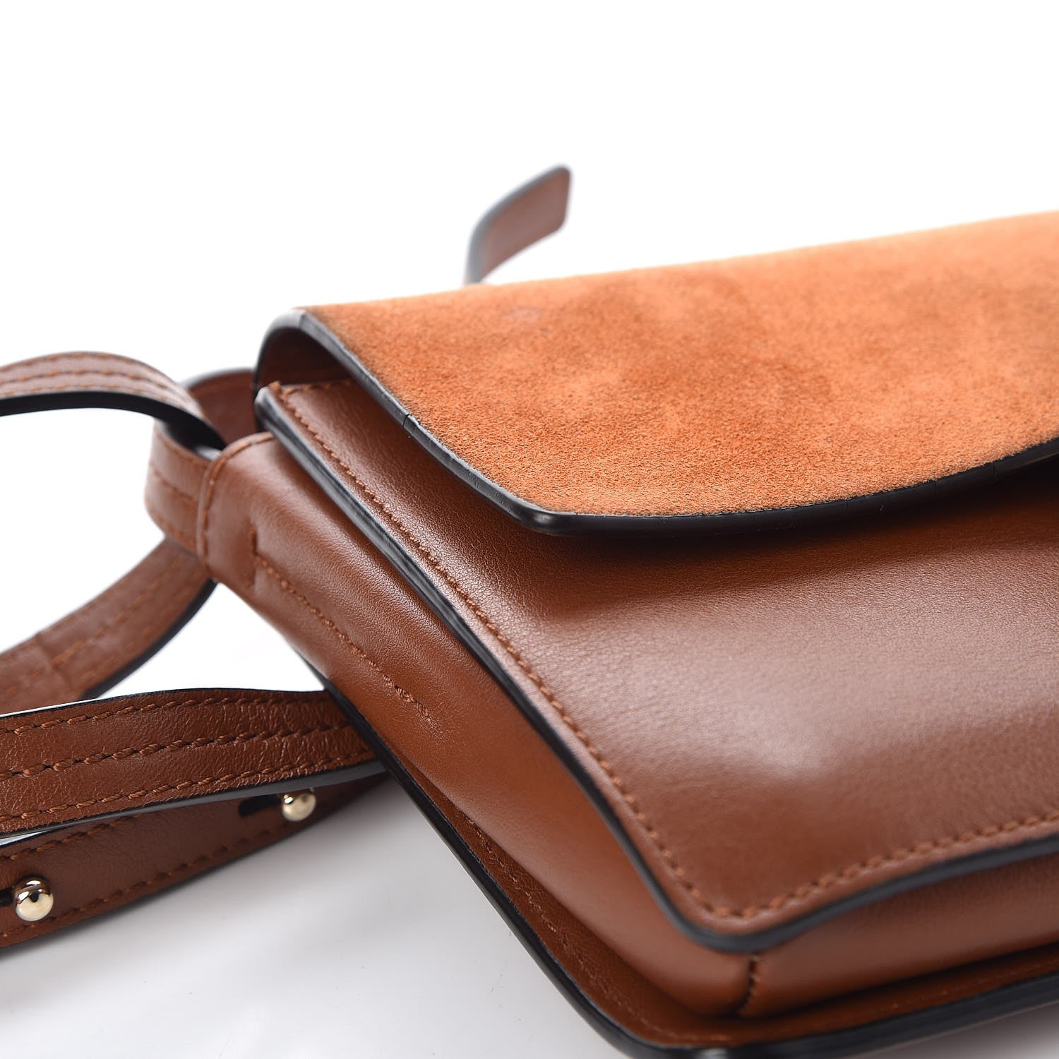 Chloe Suede Calfskin Small Faye Shoulder Bag Tobacco 9 of 14