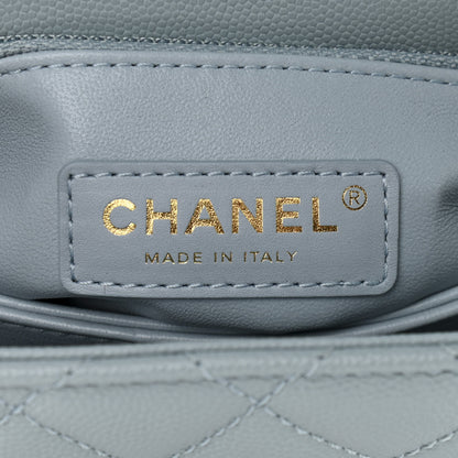 Chanel Caviar Quilted Mini Coco Handle Flap Light Blue 6 of 11