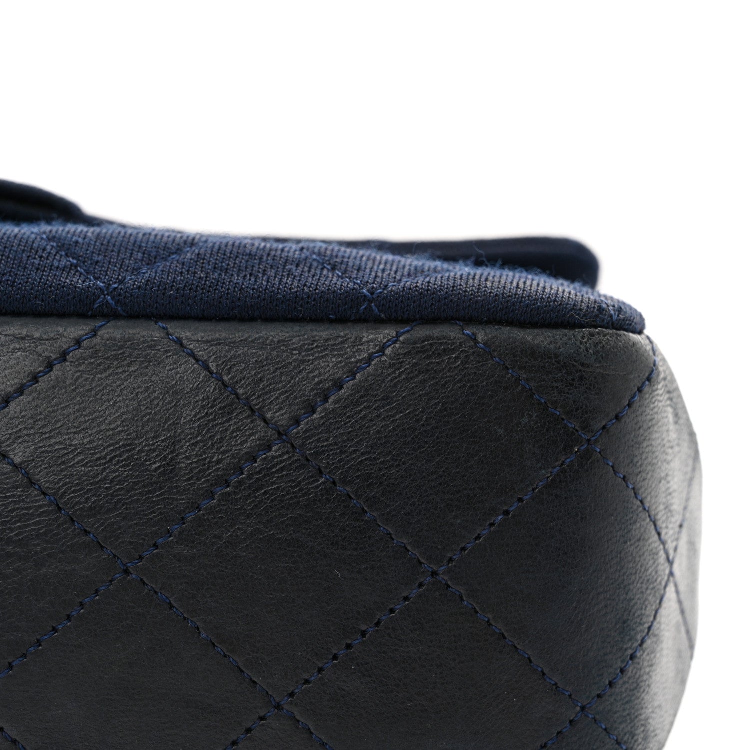 Chanel Jersey Lambskin Quilted Mini Square Flap Navy 15 of 16