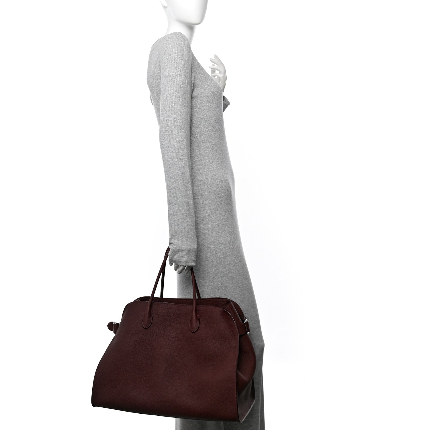 The Row Matte Grained Calfskin Soft Margaux 17 Jam 2 of 9