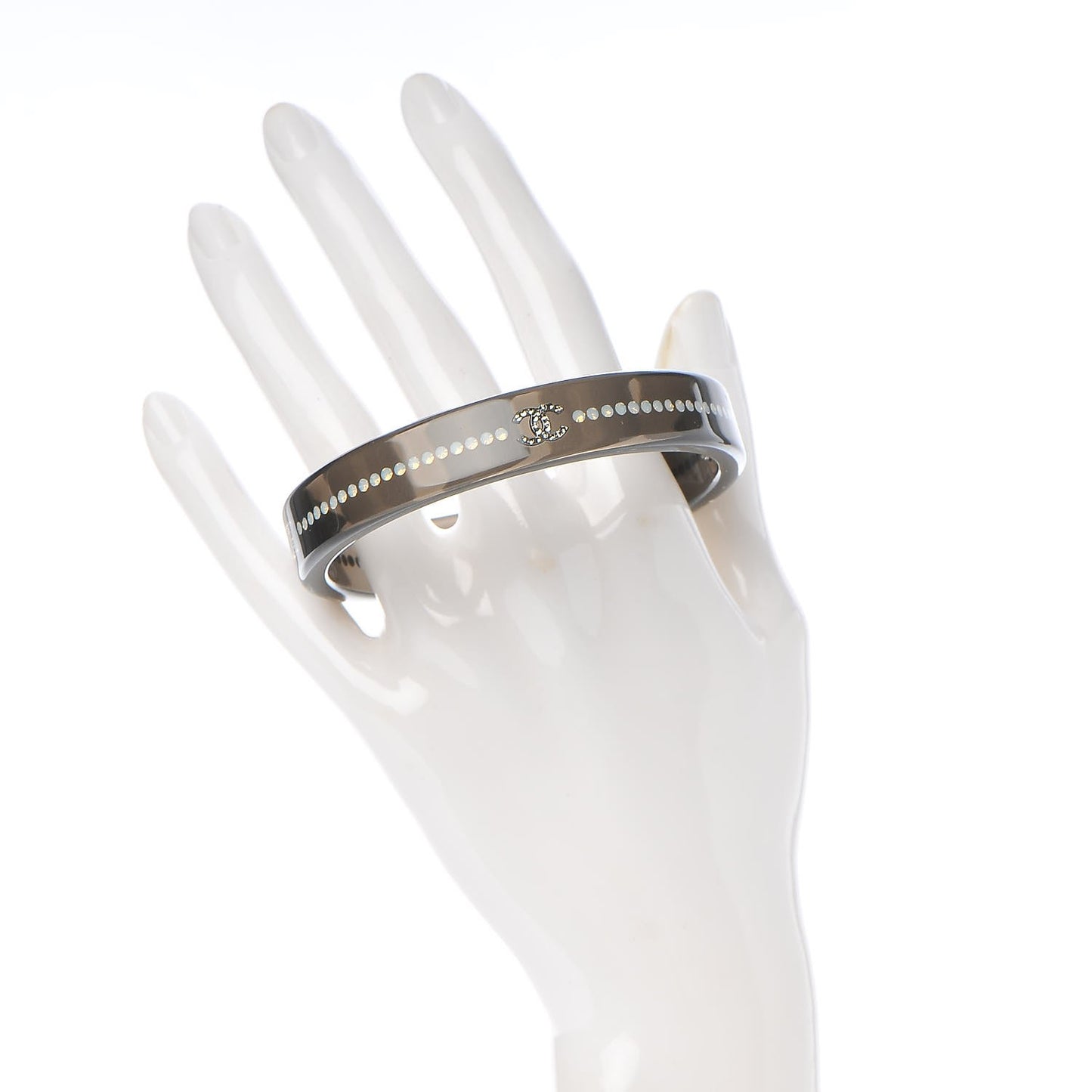 Resin Crystal CC Bangle Black