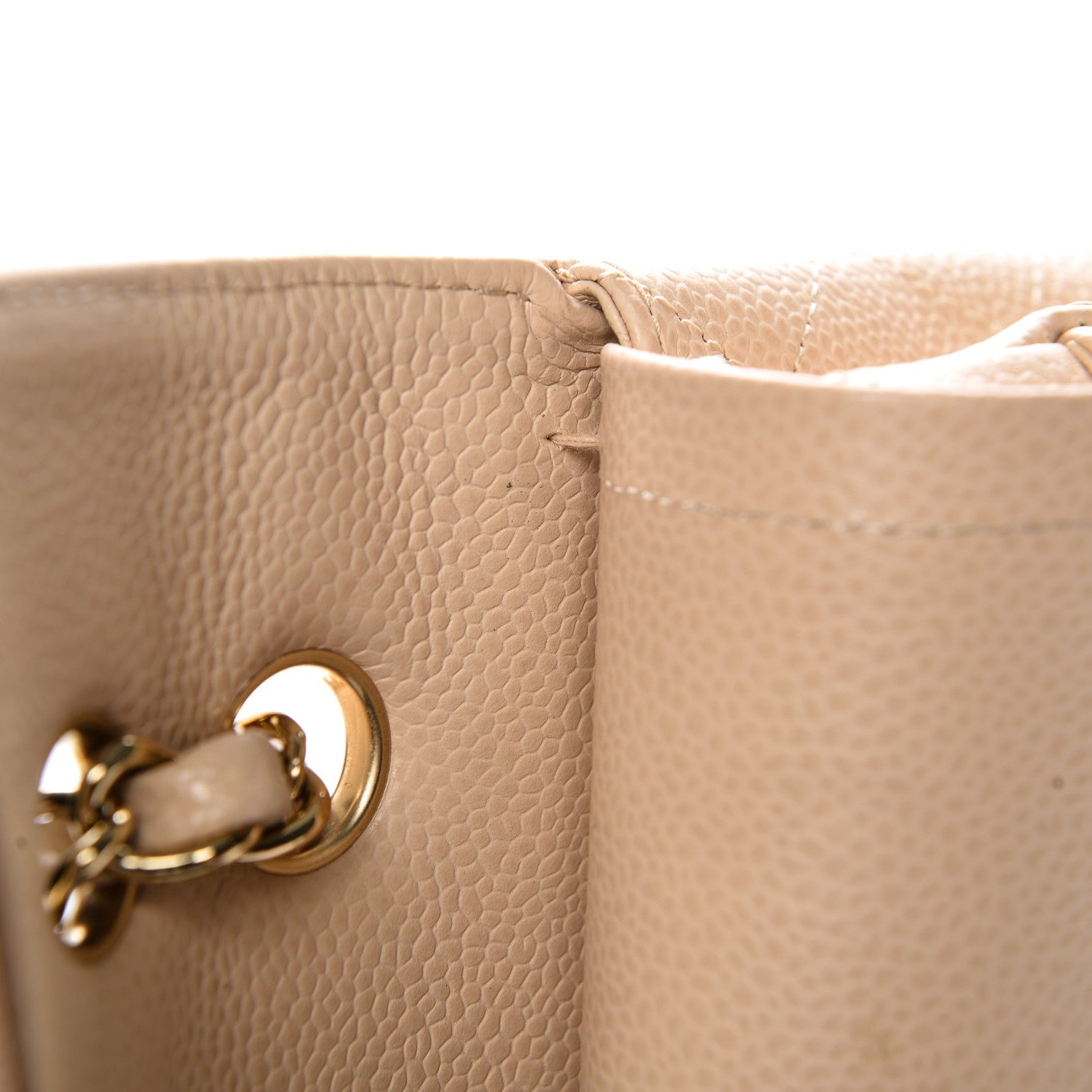 Chanel Caviar Quilted Medium Double Flap Beige Clair 8 of 8