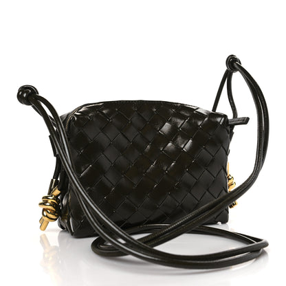 Bottega Veneta Polished Nappa Intrecciato Knot Mini Loop Camera Bag Kaki 3 of 8